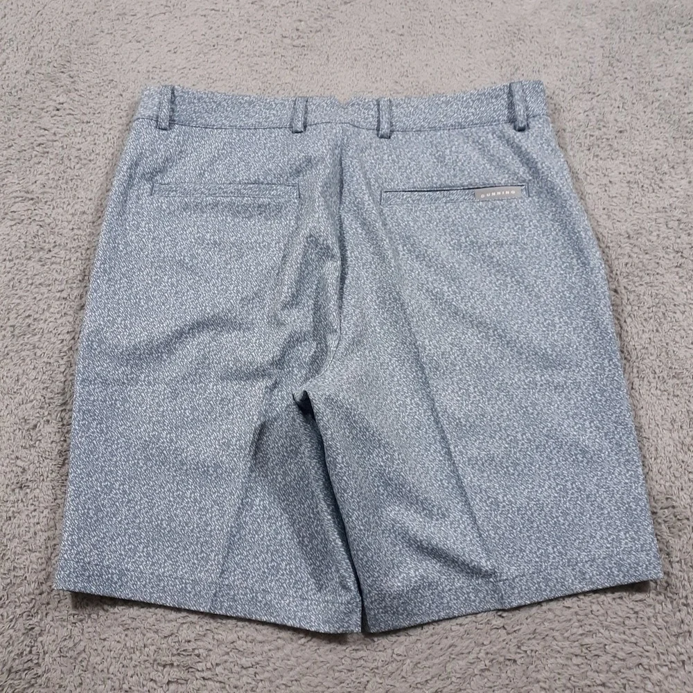 Dunning Shorts Mens Size 32 x 9 Blue Chino Performance Flat Front Golf